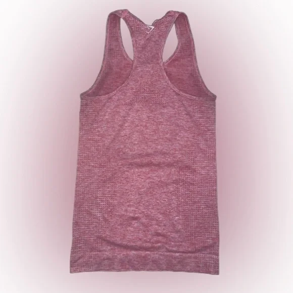 Gymshark Top Small Vital Seamless Vest Rose Slate Red - Picture 3 of 5